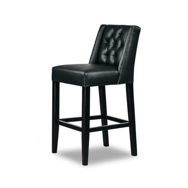 Belmont Barstool Kitchen Stool Upholstered Custom Fabric 2 SideFront