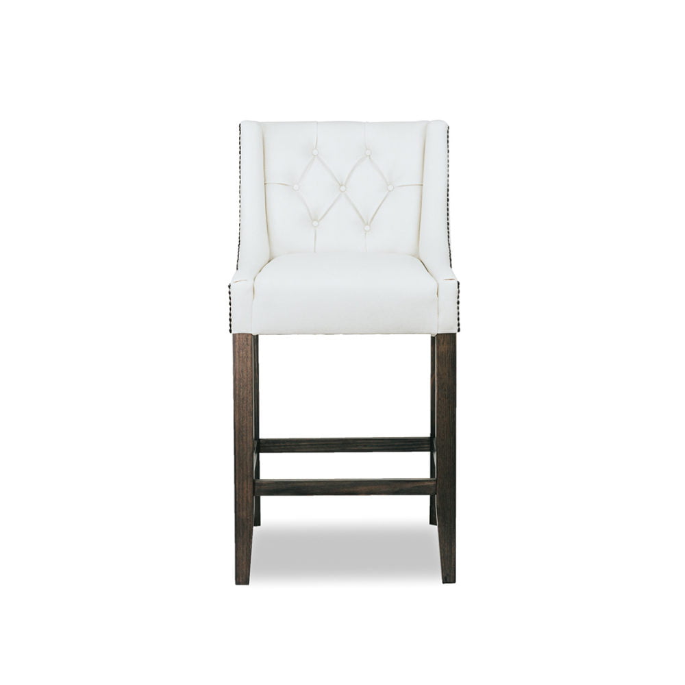 Belmont Barstool Kitchen Stool Upholstered Custom Fabric 5 Front