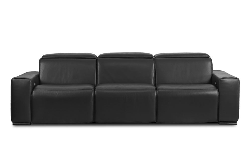 Encore 3 Seater Recliner Leather Sofa Lounge Custom Upholstered Designer 1