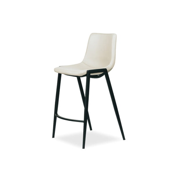 Nadia B Barstool Kitchen Stool Upholstered Custom Fabric 2 SideFront