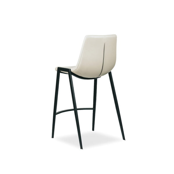 Nadia B Barstool Kitchen Stool Upholstered Custom Fabric 3 SideBack