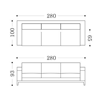 WILLIAM---4seater Technical Drawing