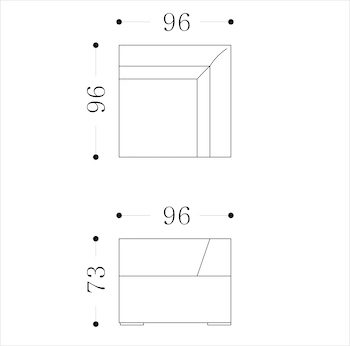 MONACO - corner Technical Drawing