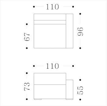 MONACO - right arm Technical Drawing