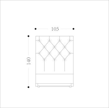 VIENNA - Single Bed Drawing