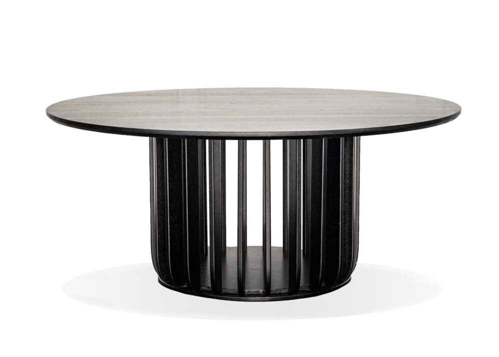Carousel Round Black Tasmanian Oak Dining Table 2