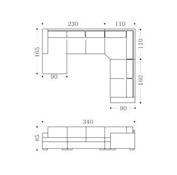 ZENA - Corner Modular Sofa Lounge