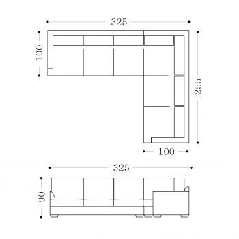 OSLO modular sofa lounge  -3.5 seater + 2.5 seater with corner