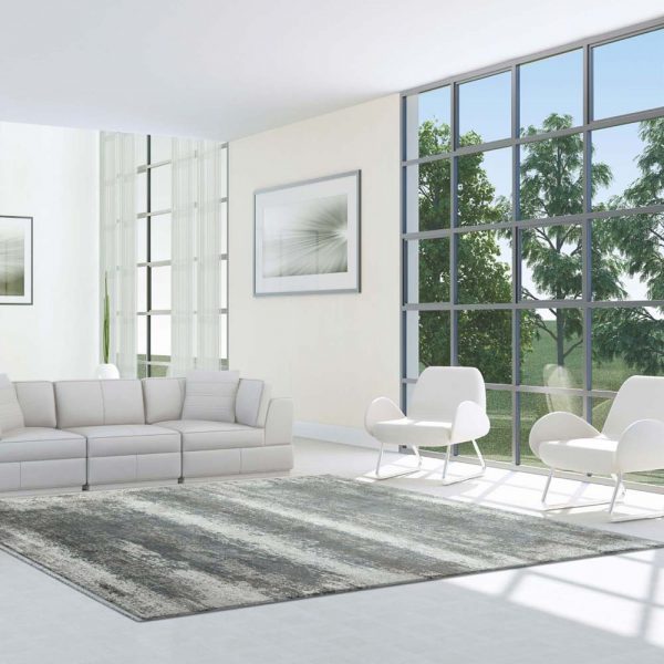 Beautiful Living in Style rug enhancing the ambiance of a luxury master suite