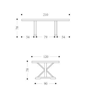 BARNYARD - 2100mm x 1200mm Dining Table