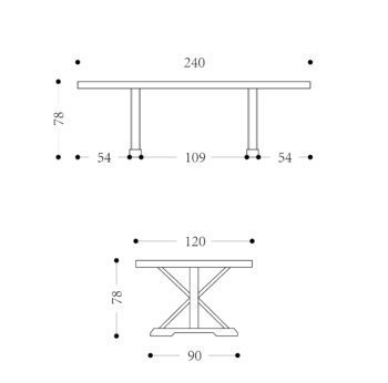 BARNYARD - 2400mm x 1200mm Dining Table