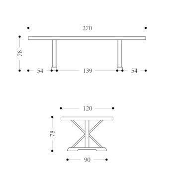 BARNYARD - 2700mm x 1200mm Dining Table