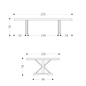 BARNYARD - 2700mm x 1500mm Dining Table