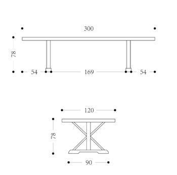 BARNYARD - 3000mm x 1200mm Dining Table