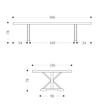 BARNYARD - 3000mm x1500mm Dining Table