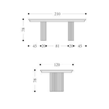 KAYLA - 2100mm x 1200mm Dining Table