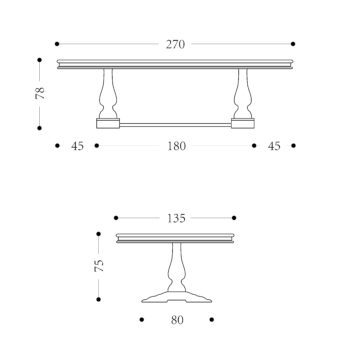 PROVINCIAL - 2700mm x 1350mm Dining Table