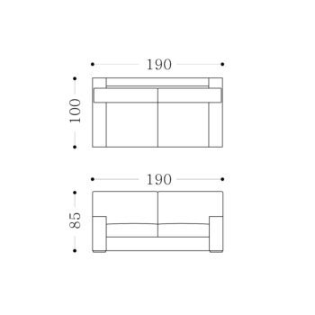 SPENCER 2.5 seater technical drawing