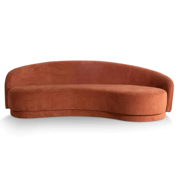 Seville 3 Seater Fabric Sofa Rust 1