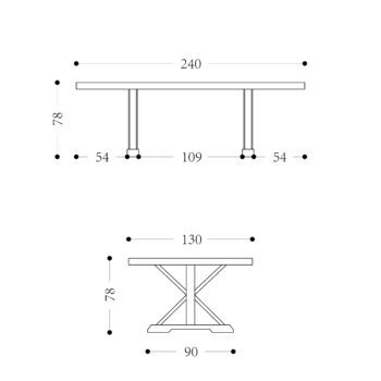 BARNYARD - 2400x1300mm technical drawing