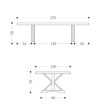BARNYARD - 2700x1300mm technical drawing