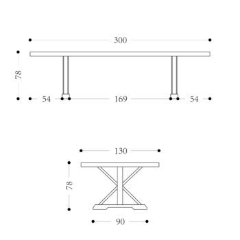 BARNYARD - 3000x1300mm technical drawing