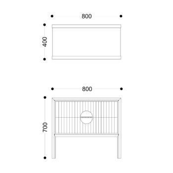 Ivy - 800mm Custom Timber Bedside