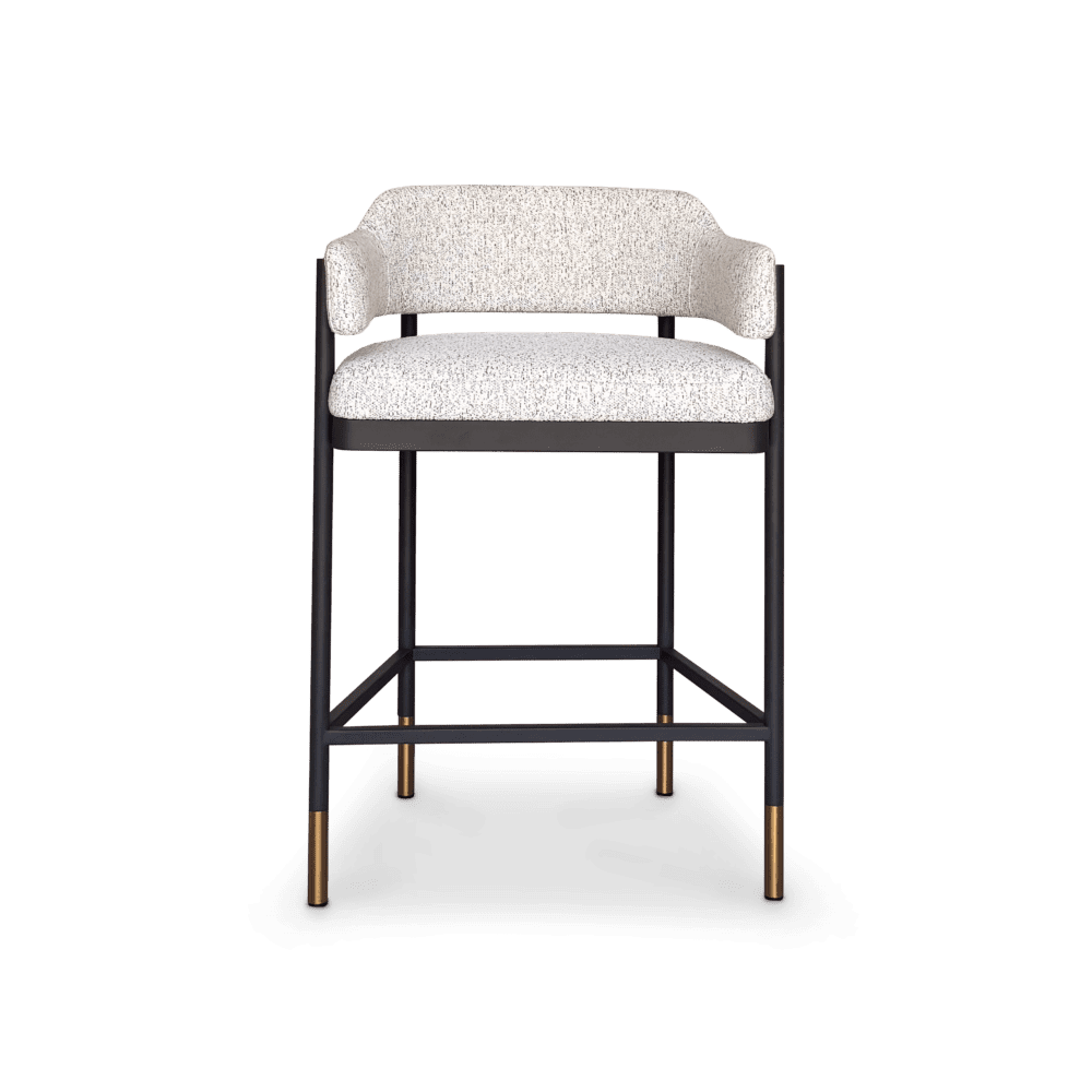 santi upholstered barstool front