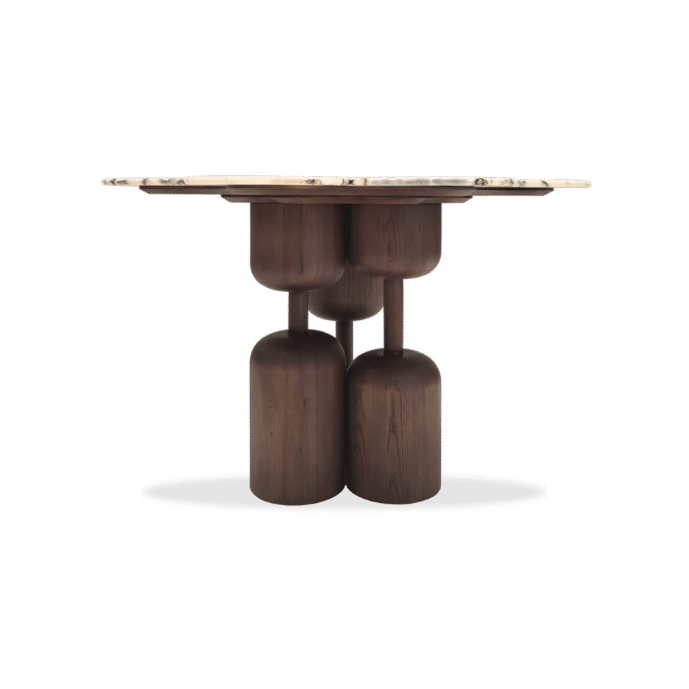 Harlow rounding marble top dining table 1