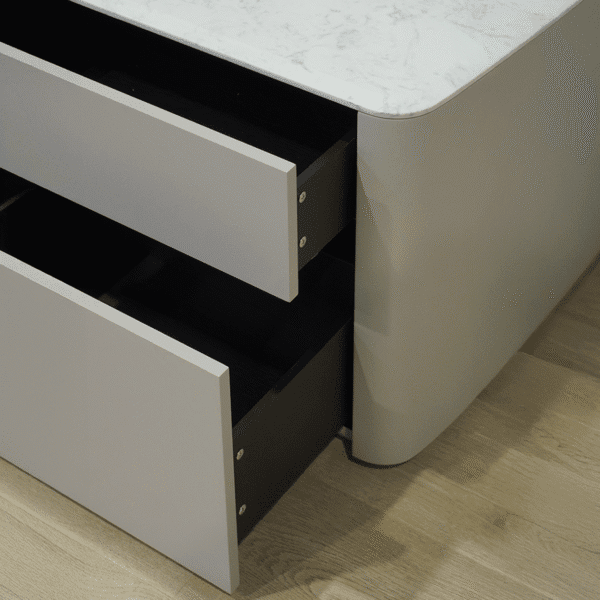 Maeve Bedside draw with marble top lifestyle